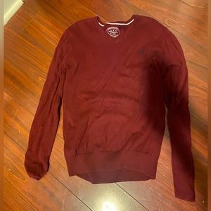 Men’s Crimson American Eagle Outfitters Prep Fit Medium Sweater Long Sleeve